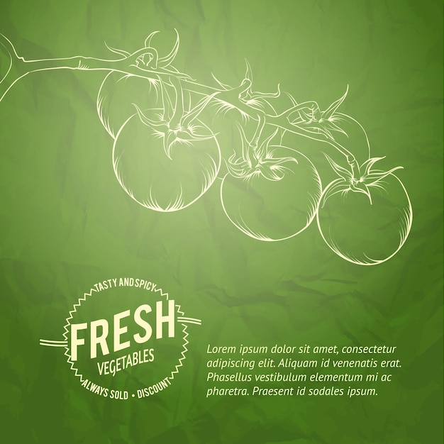 Free vector fresh vegetables flyer