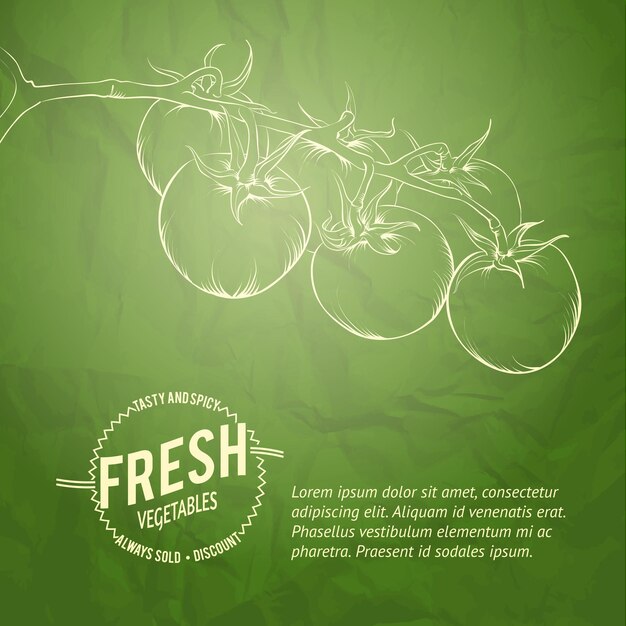 Fresh vegetables flyer