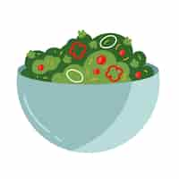 Free vector fresh vegetarian meal in bowl