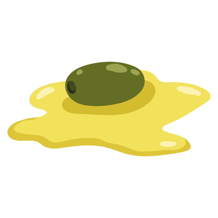 無料Vector 新鮮なベジタリアンオリーブ油のアイコンを分離した