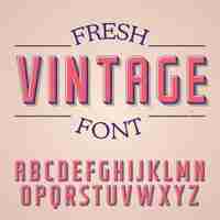 Free vector fresh vintage font poster on the rose illustration