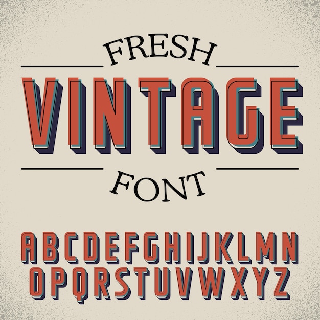 Fresh vintage font poster