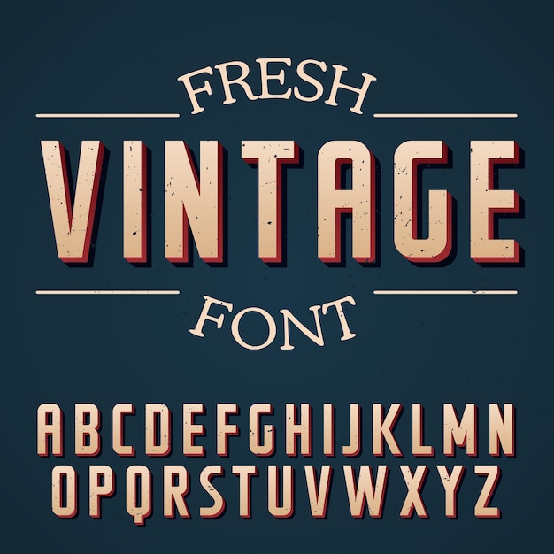 Free vector fresh vintage font poster