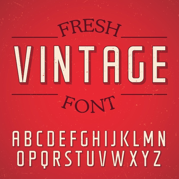 Free vector fresh vintage font poster