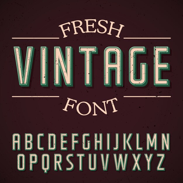 Fresh Vintage Font Poster