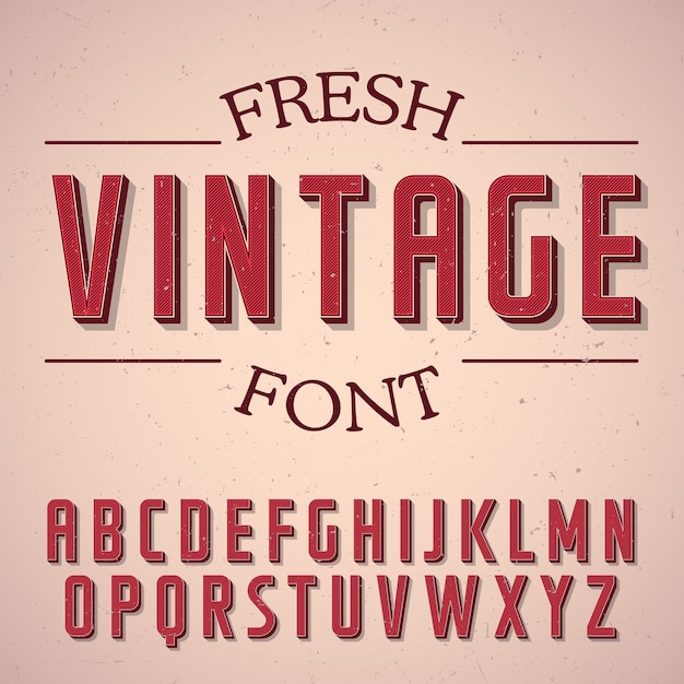 Fresh vintage font poster