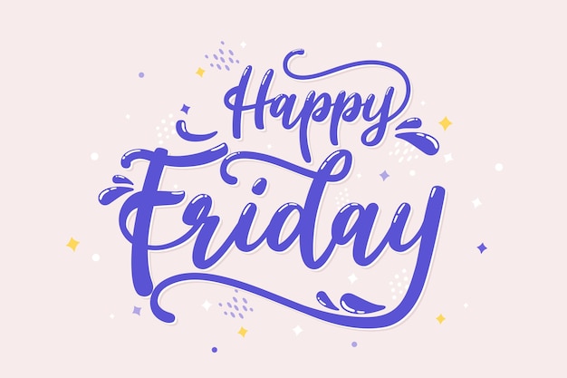 Free vector friday background with lettering