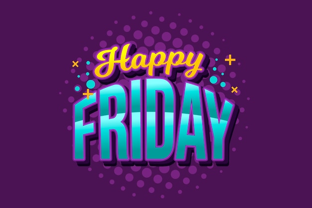 Free vector friday background with lettering