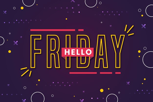 Friday enjoy your weekend dotted background