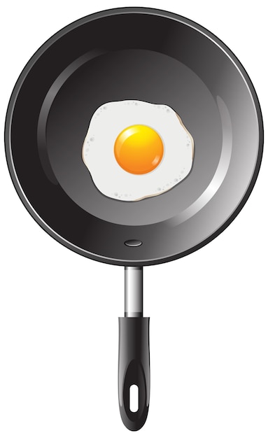 Free vector fried egg in the pan