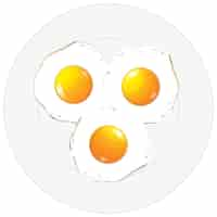 Free vector fried eggs for breakfast