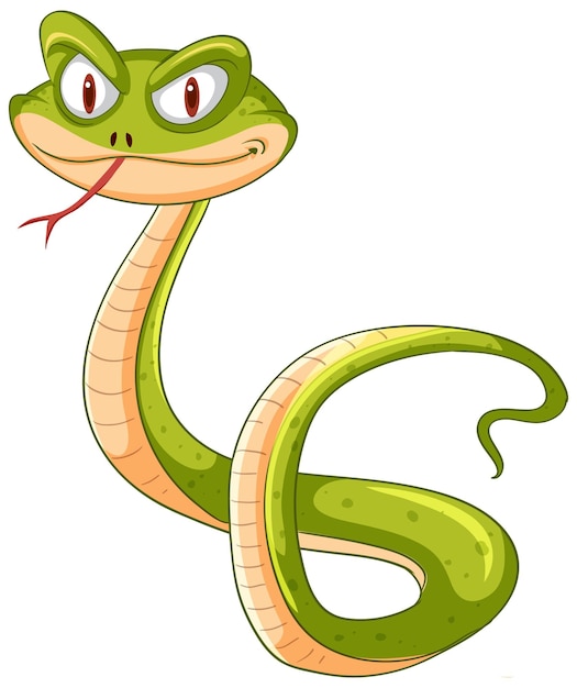 Friendly cartoon snake illustration