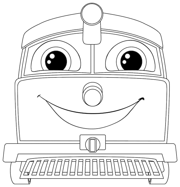 Free vector friendly cartoon train illustration