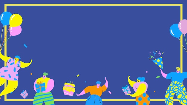 Friends celebrating a birthday party background