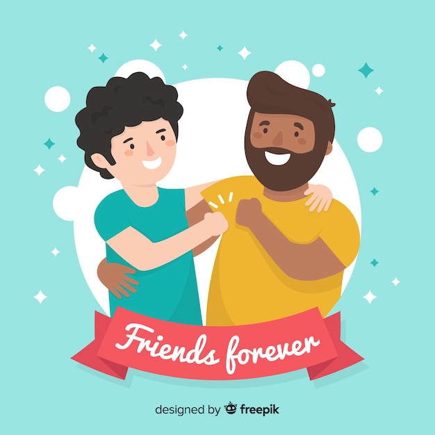 Friendship day background flat design