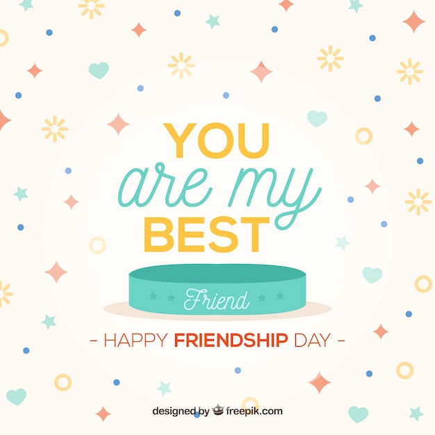 Free vector friendship day background in flat style