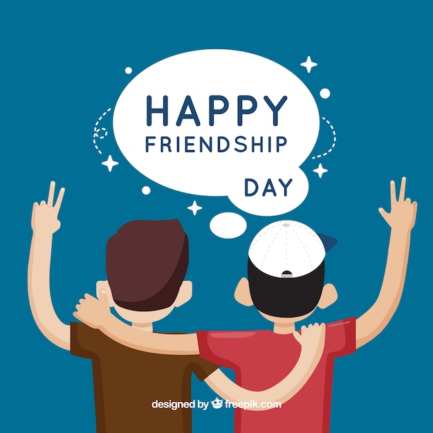 Friendship day background with friends