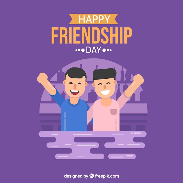 Friendship day background with friends