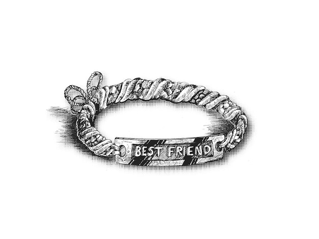 Бесплатное векторное изображение День дружбы браслеты дружбы ручной рисунок векторной иллюстрации