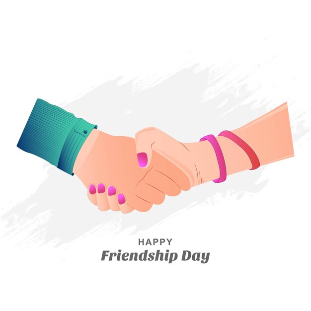 Free vector friendship day with holding promise hand background