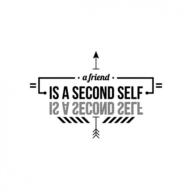 Free Vector friendship quote design