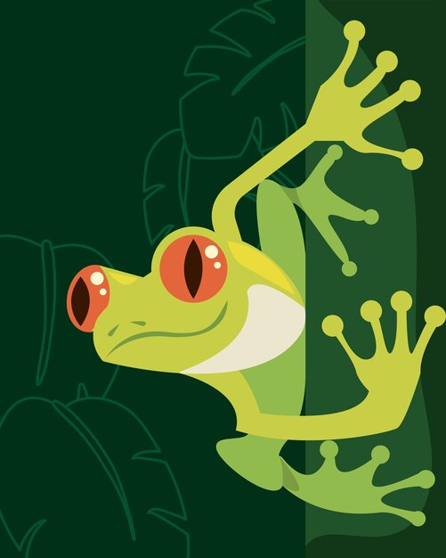 Frog amphibian in tree
