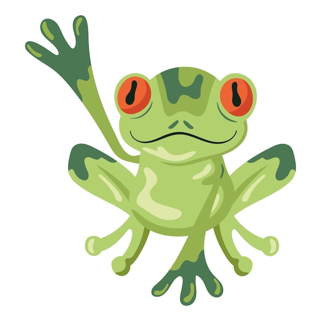 Free vector frog saludating exotic animal