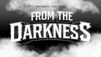 Vettore gratuito dall'effetto darkness text