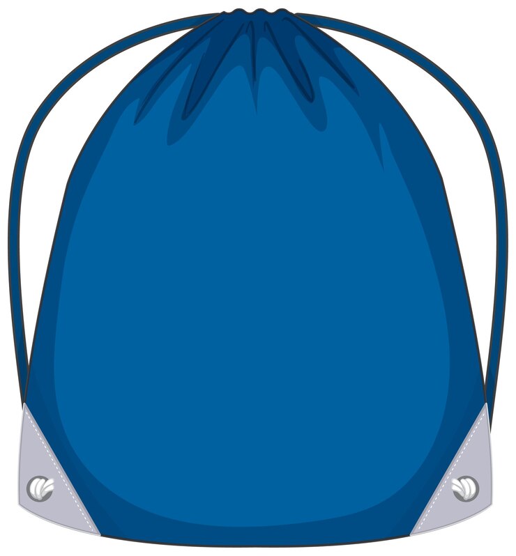 Free Vector front of basic blue backpack isolated