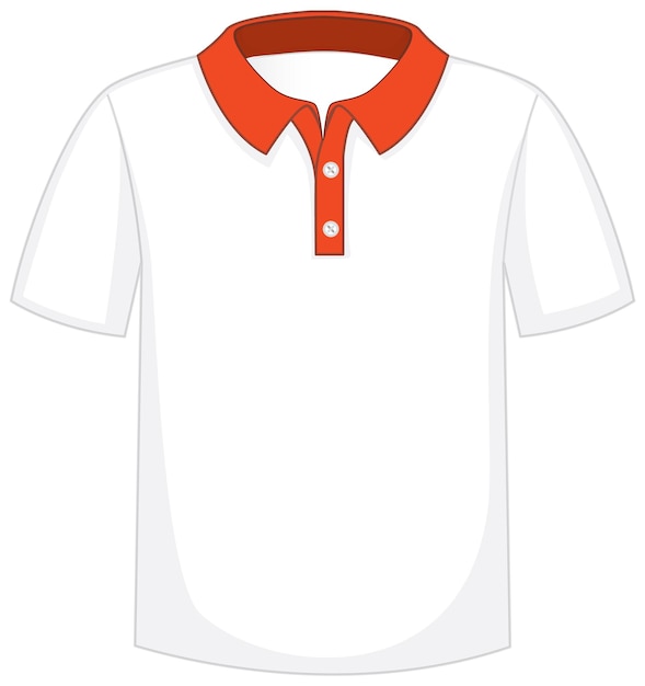 Front of basic polo shirt isolated