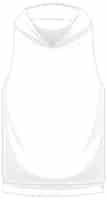 Free vector front of basic white short hoodie jacket isolated