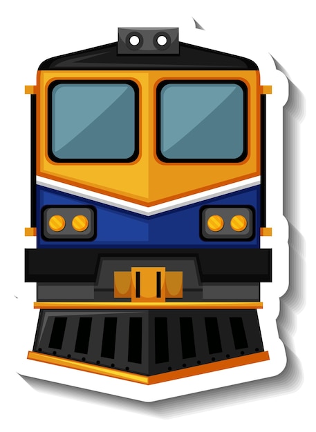 Free vector front of diesel locomotive in cartoon style