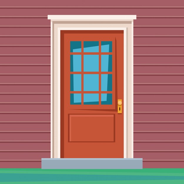 Free Vector Front Door House Entrace Icon