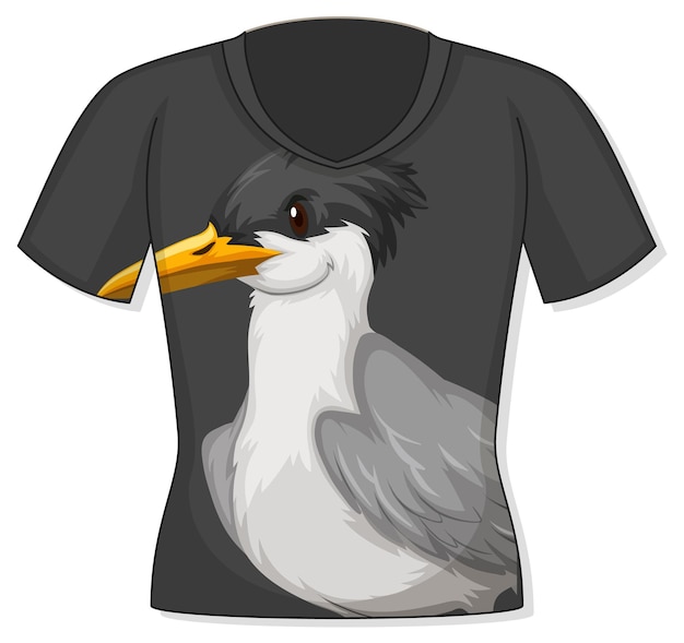 無料ベクター 鳥柄のtシャツの前面