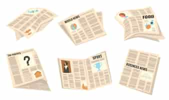 Free vector front pages set