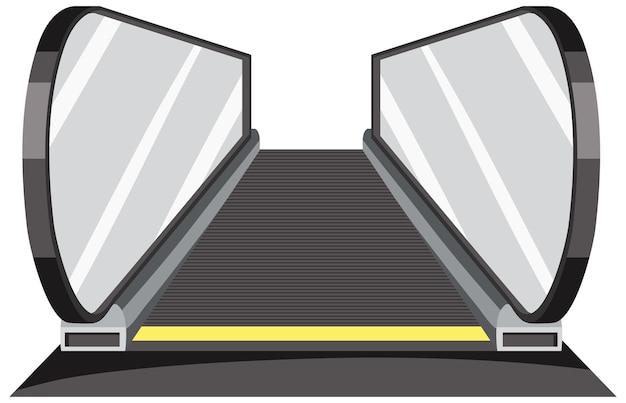 Free vector front view of moving walkway