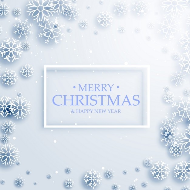 Стильный веселый дизайн рождественская открытка с белыми снежинками