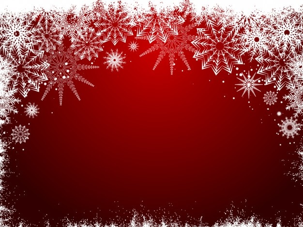 Frozen red christmas background