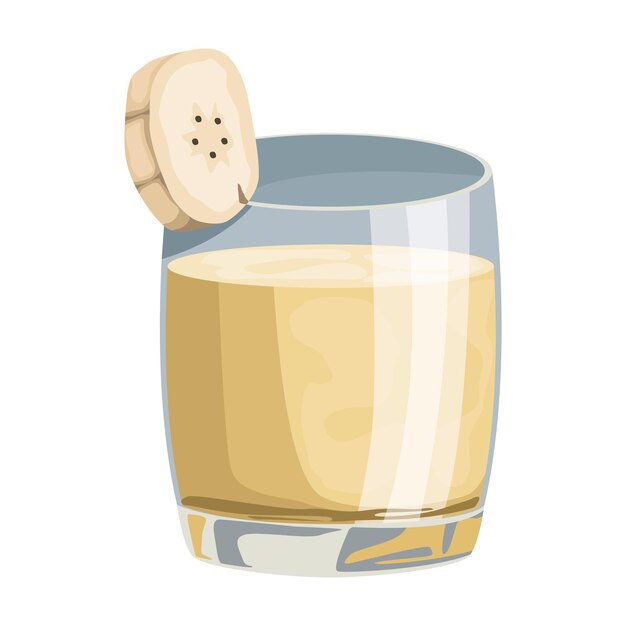 fruit drink of banana icon isolated