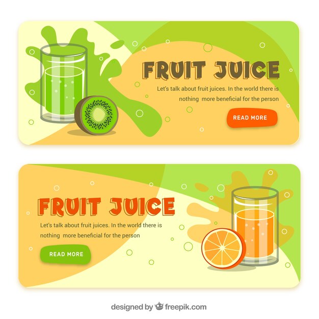 Fruit juice banners