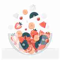 Free vector fruit salad concept illustration