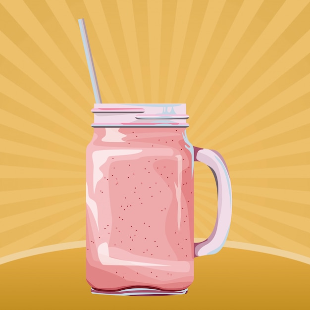 Free vector fruit tropical smoothie drink cartoon