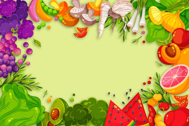 Fruit and vegetable concept for wallpaper