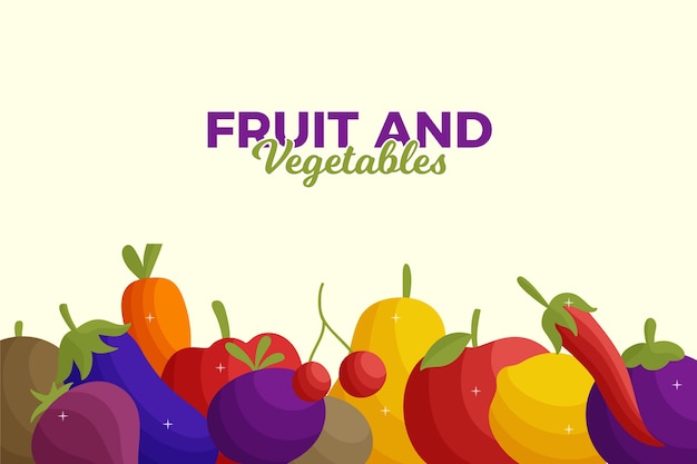 Fruit and vegetables background