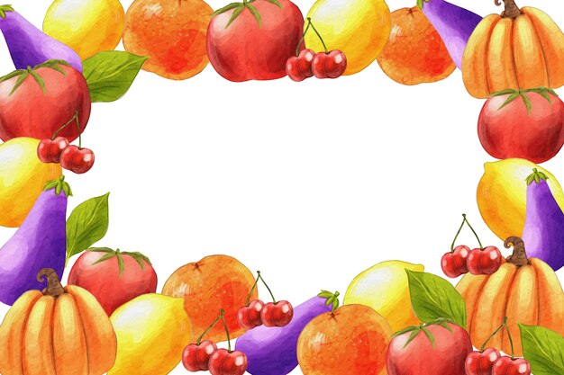 Fruit and vegetables background