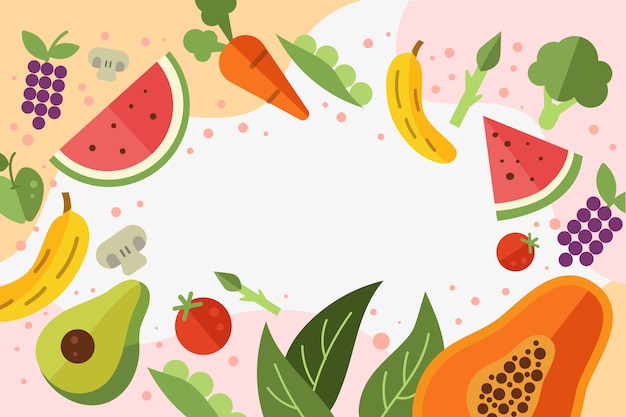 Fruit and vegetables background