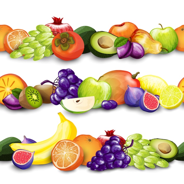 Fruits Borders Illustration