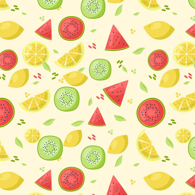 Fruits pattern collection concept