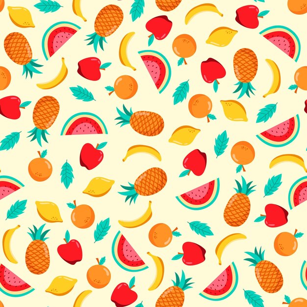 Fruits pattern collection concept