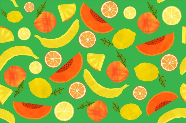 Fruits pattern collection concept